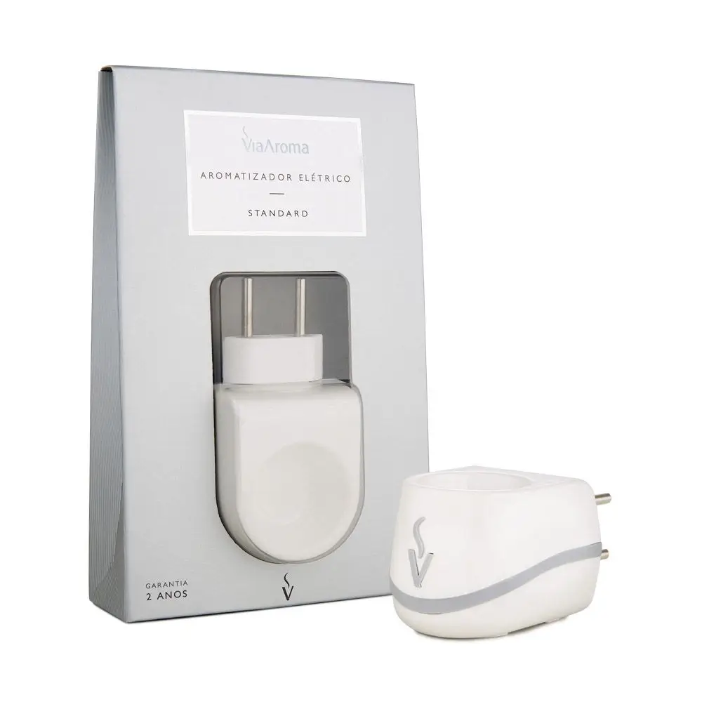 Difusor Aromatizador Elétrico Bivolt Standard Via Aroma. Transforme seu ambiente com praticidade e bem-estar.