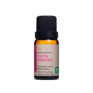 Óleo Essencial Capim Cidreira Via Aroma – 10ml | 100% puro e natural | Calmante, refrescante e relaxante, ideal para estresse, dores e equilíbrio emocional.