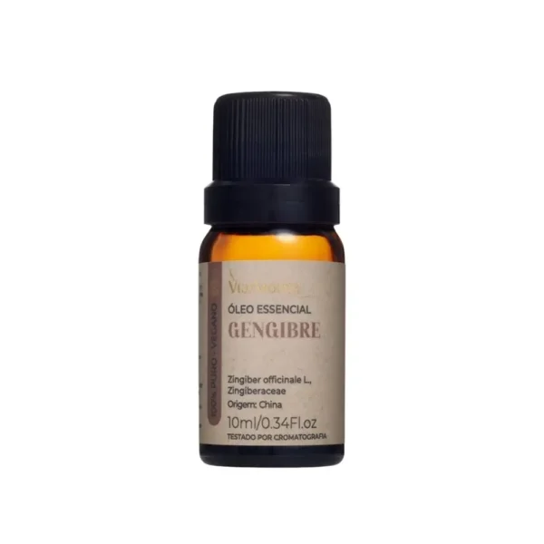Óleo Essencial Gengibre Via Aroma – 10ml | 100% puro e natural | Estimulante, digestivo e anti-inflamatório.