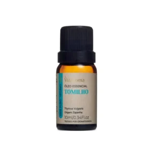 Óleo Essencial de Tomilho Via Aroma – 10ml | 100% puro e natural | Estimulante imunológico, antimicrobiano e ideal para revitalização e bem-estar.