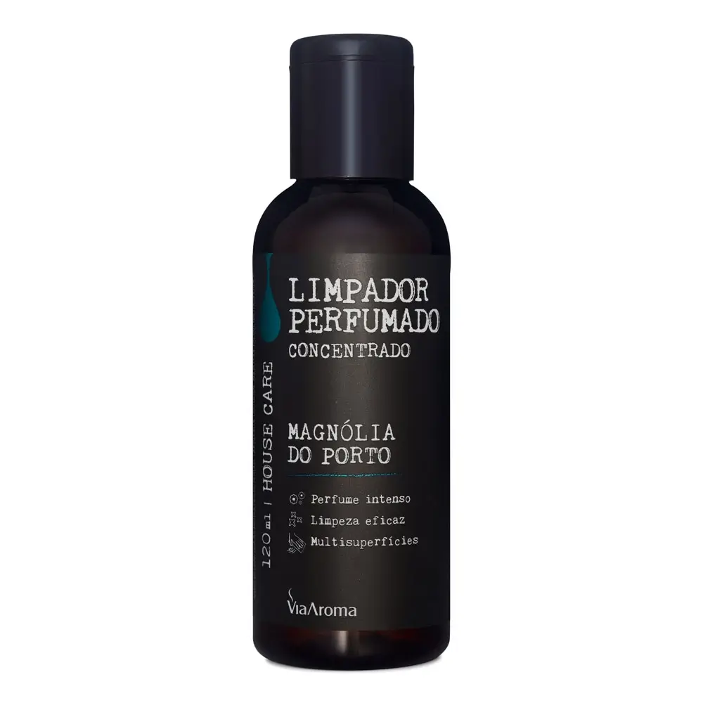 Limpador Perfumado Concentrado Magnólia do Porto Via Aroma. Limpeza eficaz com um toque sofisticado.