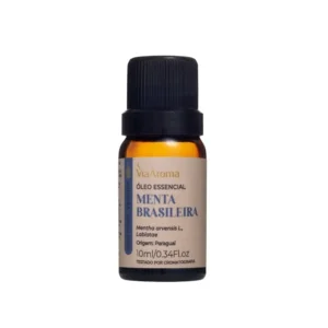 Óleo Essencial de Menta Brasileira Via Aroma – 10ml | 100% puro e natural | Refrescante, estimulante e analgésico, ideal para foco, energia e bem-estar.